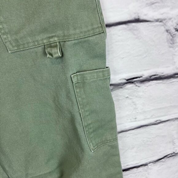 Billabong Olive Green Carpenter Pants Women’s Utility Workwear Cotton Straight L - Picture 3 of 9